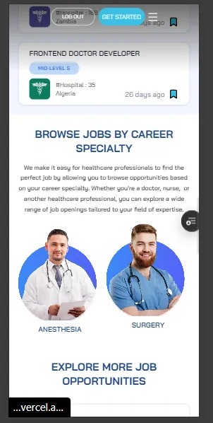 MEDICAL PROFESSIONAL PLATFORM screen 2